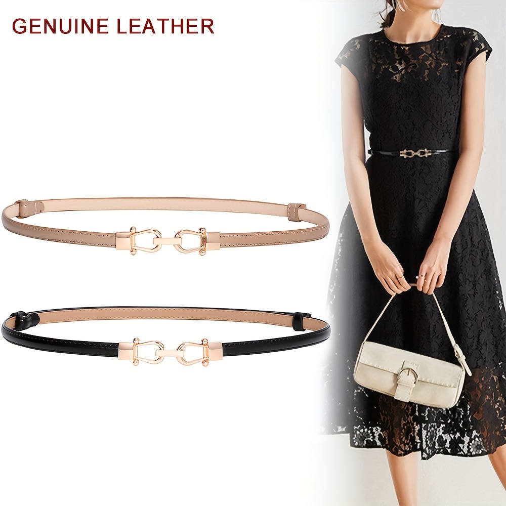Ai Ag Women's Slim Leather Belt Retro Style for Dresses Sweaters Casual Outfits